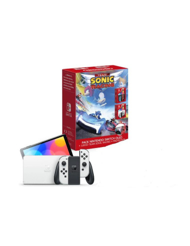 Nintendo Switch Oled Blanca Con Soninc Racing Y Protector