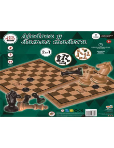 Ajedrez y Damas Madera 2 en 1 (40cm) 2