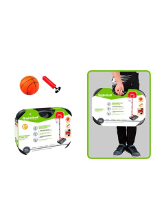Canasta de Baloncesto Plegable Ajustable con Balón y...