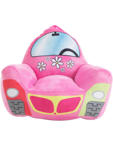 Sillon Coche Flores Rosa