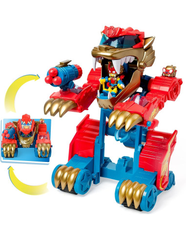 SUPERTHINGS Wild Tigerbot – Robot Tigre transformable. El Robot se transforma en un vehículo. Incluy