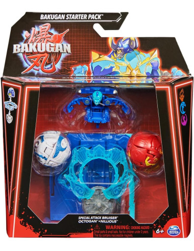 BAKUGAN - Starter Pack - Special Attack MANTID, Titanium DRAGONOID Y TROX