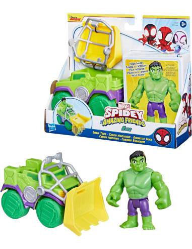 Spidey Set Figura y Camión Demoledor Hulk