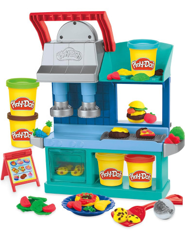 Play-Doh Kitchen Creations - Restaurante Divertido - Set de Cocina de 2 Lados