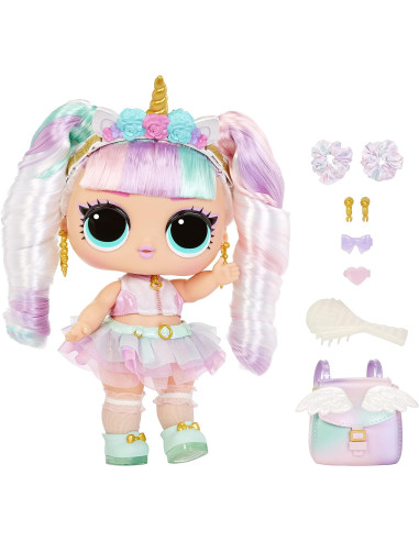 L.O.L. Surprise! LOL Surprise Big Baby Hair Hair Hair Muñeca Grande - Unicorn