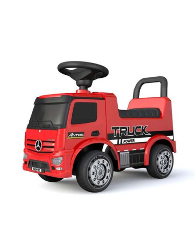 Runruntoys Mercedes Benz Fireguard Push Truck, Color Rojo - Camion de bomberos 