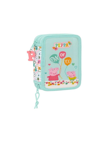 Plumier doble pqño 28 pcs peppa pig "cosy corner"