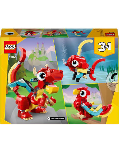 LEGO Creator 3 en 1 Dragón Rojo