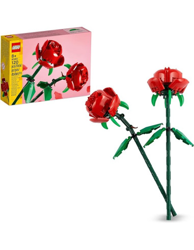 LEGO Creator Rosas Set de Flores Artificiales Compatible con Ramos 40460