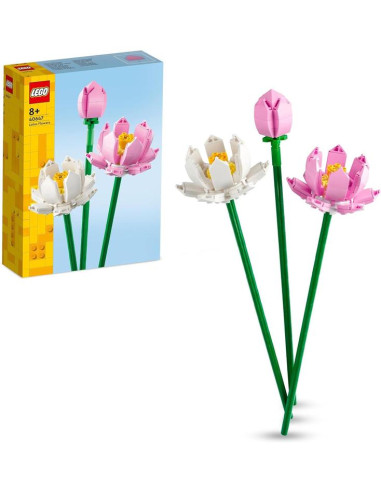 LEGO Creator Flores de Loto, Kit de Maquetas de Ramos 40647