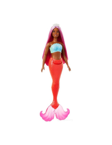 Muñeca Barbie Sirena Cola Coral 