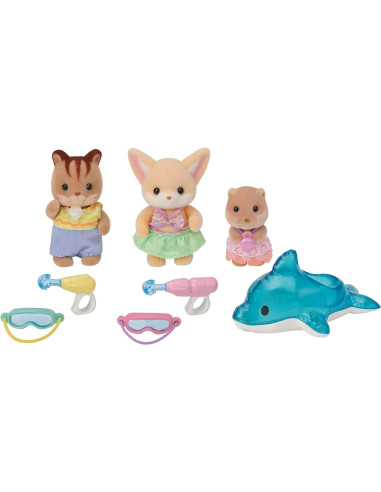 Sylvanian Families - Amigos De La Guardería. Fiesta En La Piscina