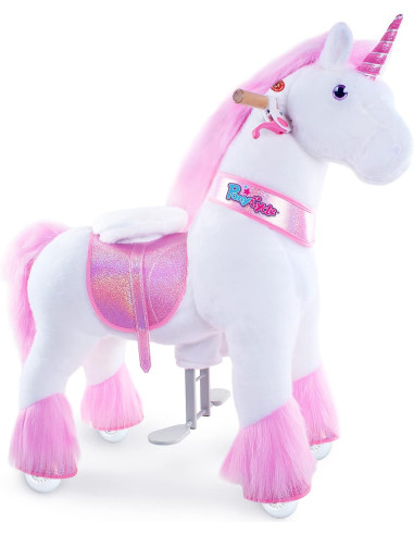 PonyCycle Oficial Modelo U Paseo a Caballo. Talla 4 para niños de 4-8 años. Unicornio Rosa Ux402