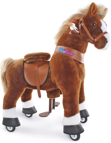 PonyCycle Oficial Modelo U Paseo a Caballo. Talla 4 para niños de 4-8 años. Caballo marrón Ux424