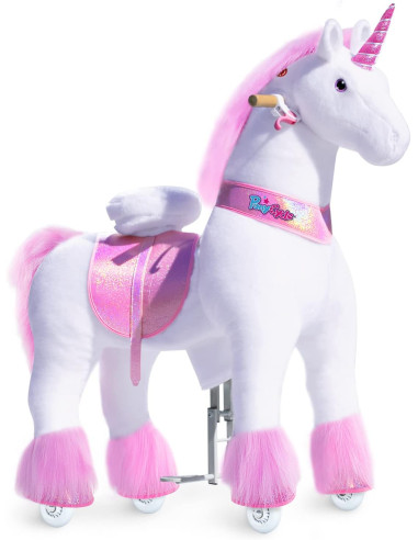 PonyCycle Oficial Modelo U Paseo a Caballo. Talla 5 para mayores de 7 años. Unicornio Rosa Ux502