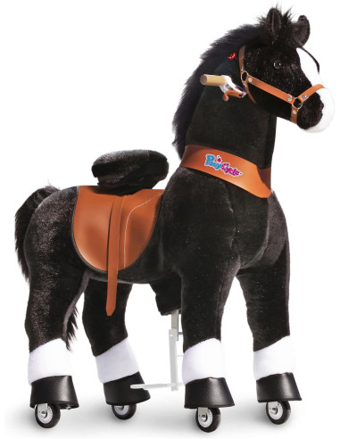 PonyCycle Oficial Modelo U Paseo a Caballo. Talla 5 para mayores de 7 años. Caballo Negro Ux526