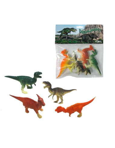 Bolsa con 4 dinosaurios surtidos