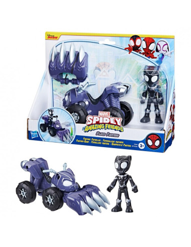 Spidey And His Amazing Friends Spidey Black Panther Patrullero Pantera Y Figura