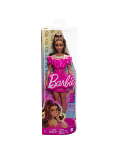 Barbie Fashionista Vestido Rosa Volantes surtido