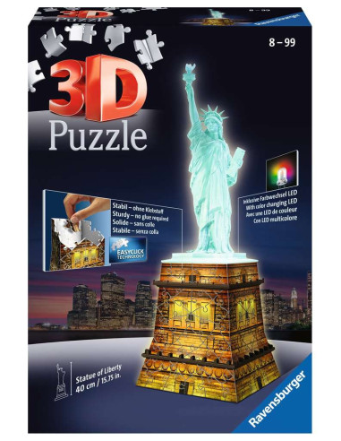 Puzzle 3D Estatua de la Libertad Noche