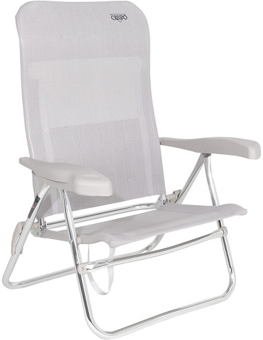 Silla Playa Reclinable con Asiento Bajo 7 Posiciones