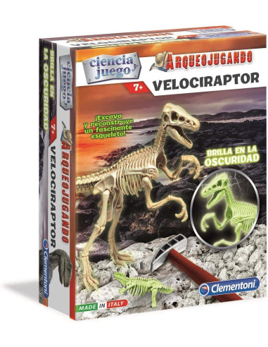 Arqueojugando Velociraptor fosforescente