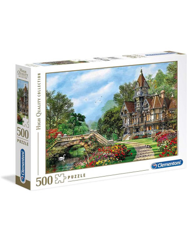 Clementoni - Puzzle 500 piezas paisaje naturaleza Casita en el campo