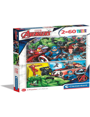 Puzzles Infantiles De 2x60 Piezas Avengers