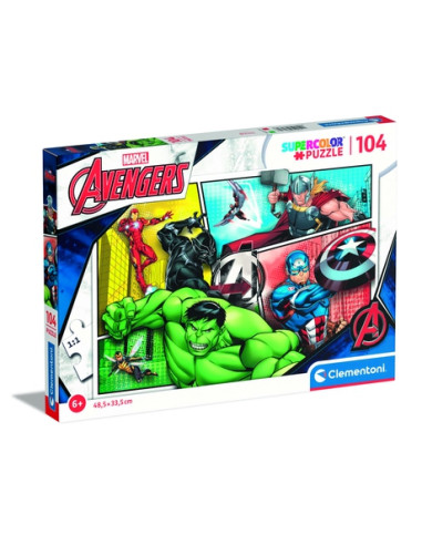 Marvel Avengers - 104 piezas - Supercolor Puzzle