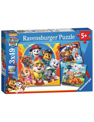 Puzzle Paw Patrol 3x49 piezas