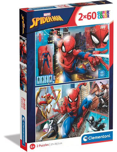 Puzzles Infantiles De 2x60 Piezas SpiderMan