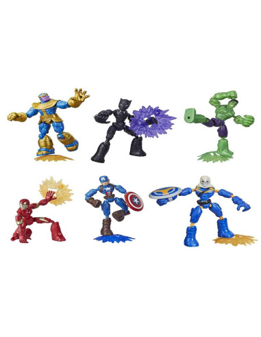 Marvel Avengers - Figura de acción de Bend and Flex - Figura Flexible de 15cm con Accesorio. Surtido