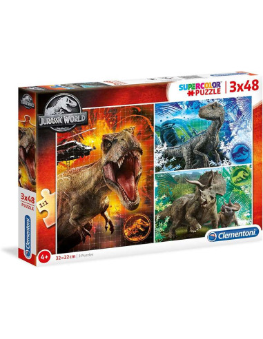 Clementoni Puzzle Jurassic World de 3 x 48 Piezas