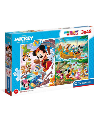 Puzzles 3 De 48 Piezas Mickey And Friends