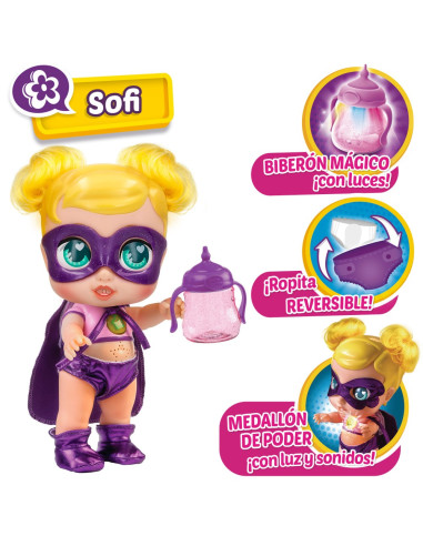 Super Cute Muñeca Superheroína Sofi con Accesorios