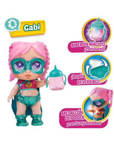 Super Cute Muñeca Superheroína Gabi con Accesorios