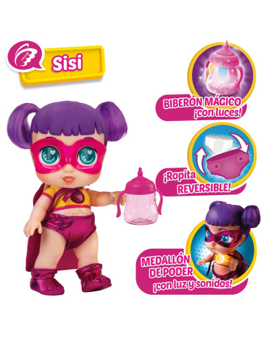 Super Cute Muñeca superheroína Sisi con Accesorios