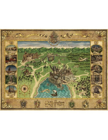 Mapa De Hogwarts 1500 Pzs