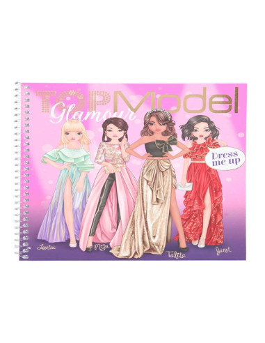 Cuaderno con calcomanías TOPModel Dress me GLAMOUR