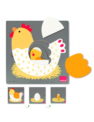 Puzzle Gallina de Madera 