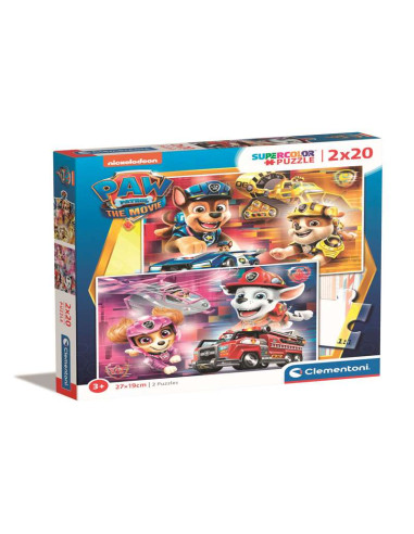 Paw Patrol The Movie - 2x20 piezas - Supercolor Puzzle