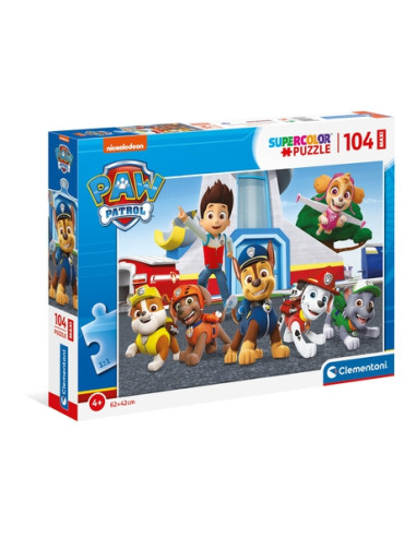 Clementoni, Puzzle 104 pzs Maxi Paw Patrol