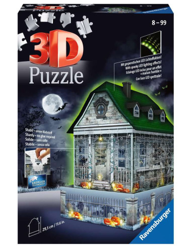 Puzzle 3D Casa Encantado Noche 