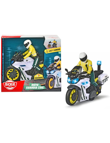 Moto de Guardia Civil de Juguete 17cm con Luz y Sonido