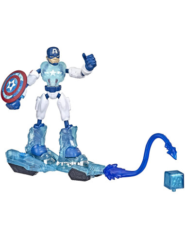 Marvel Avengers Bend and Flex Missions - Figura del Capitán América Mision Hielo de 15 cm