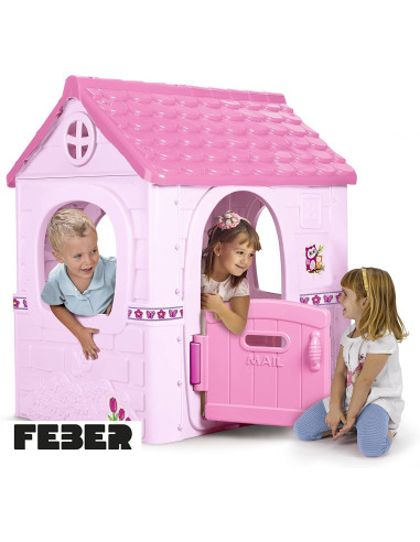 Casita Infantil Exterior Fantasy House Rosa de FEBER.