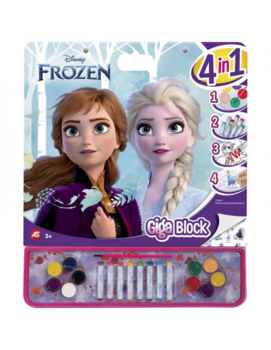 Cuaderno Colorear Giga Block Frozen 4 en 1