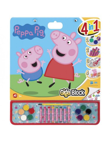 Cuaderno Colorear Giga Block Peppa Pig 4 En 1