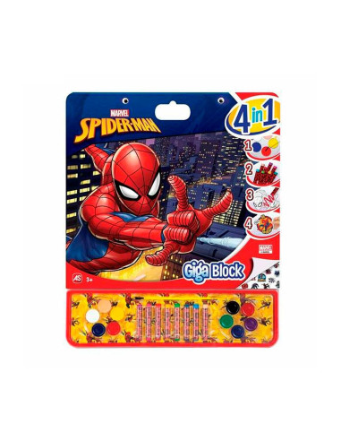 Spiderman Libro de colorear Giga Block 4 en 1