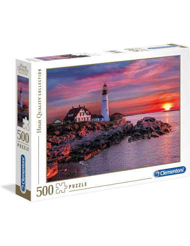 Clementoni - Puzzle 500 piezas paisaje Faro de Portland